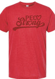 Woman of Impact Tultex Soft Heather Red T-shirt  PECO STRONG